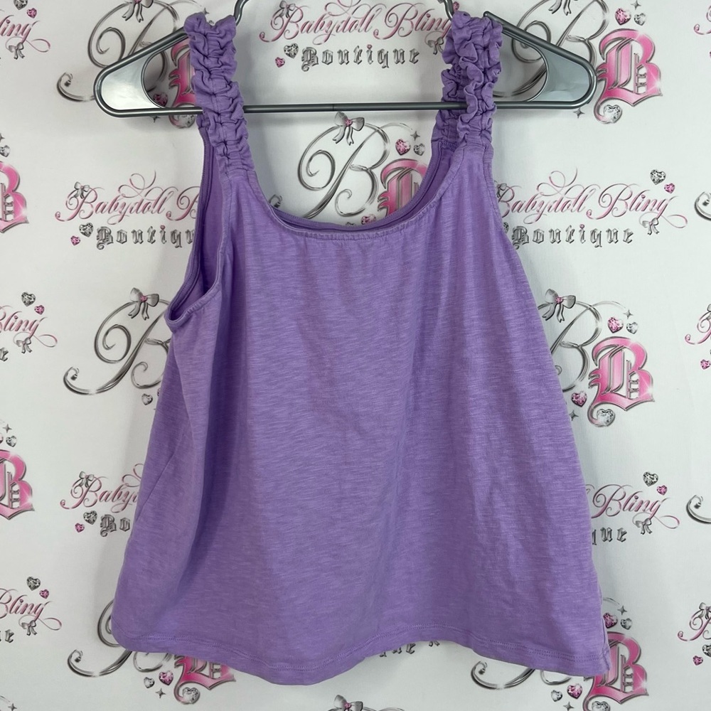 Ricki's tank top ruffle sleeves cinching lilac purple y2k Lavender Top